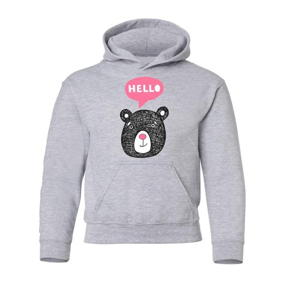 Hello Bear Hoodie Juniors -Image by Shutterstock,  Large