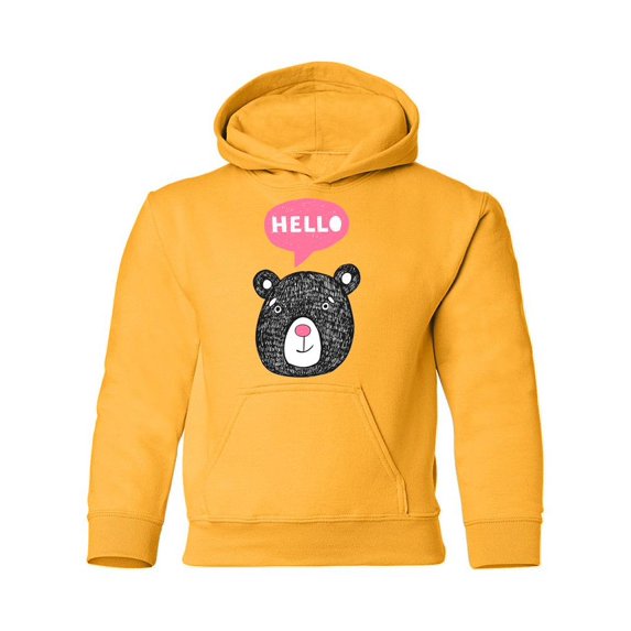 Hello Bear Hoodie Juniors -Image by Shutterstock, x-Large