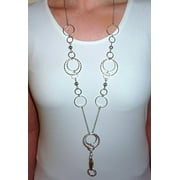 Hello Beautiful! Deluxe Fashion Lanyard, Womens super strong chain lanyard for ID badge holder and keys, 36" long