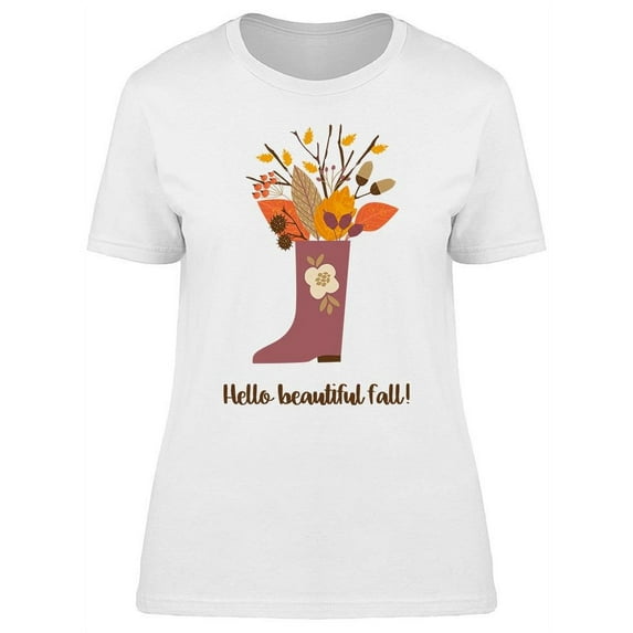 Hello Beautiful Fall T-Shirt Women -Image by Shutterstock, Female Small