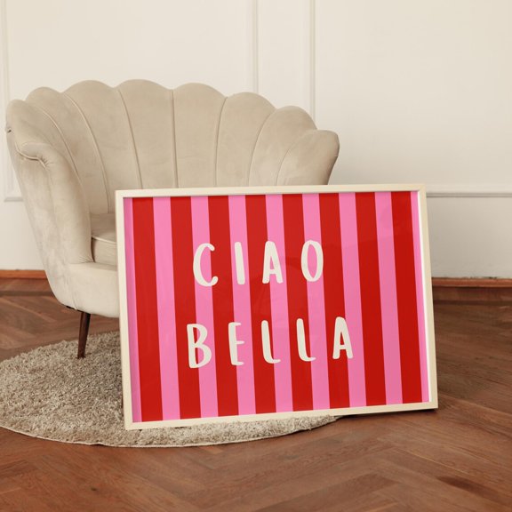 Hello Beautiful Mediterranean Horizontal Quote Poster