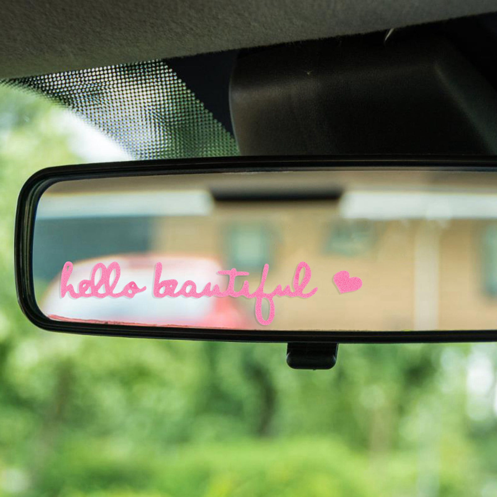 Free Rear View Mirror Decals Hello Beautiful Rearview Mirror Decal,Vanity Mirror Stickers,Self ...