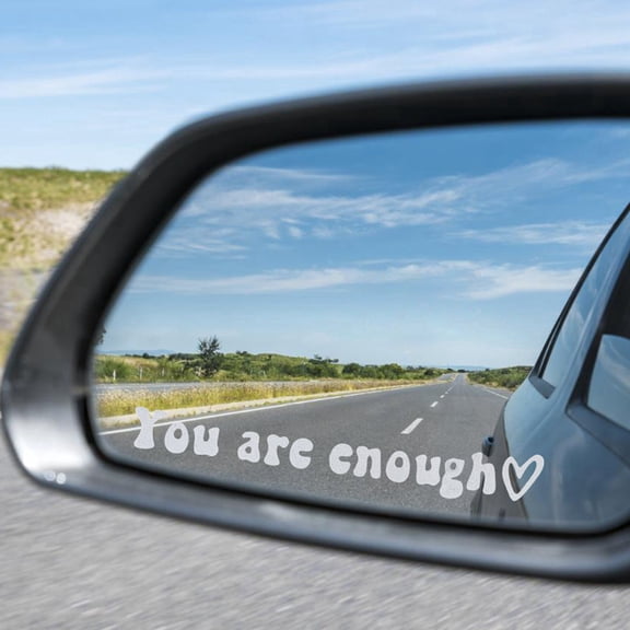 Hello Beautiful Rearview Mirror Decal,Vanity Mirror Stickers,Self Affirmations Decal Rear View Mirror Vinyl Decal,Car Accessories Gifts, Car Window Decal for Women