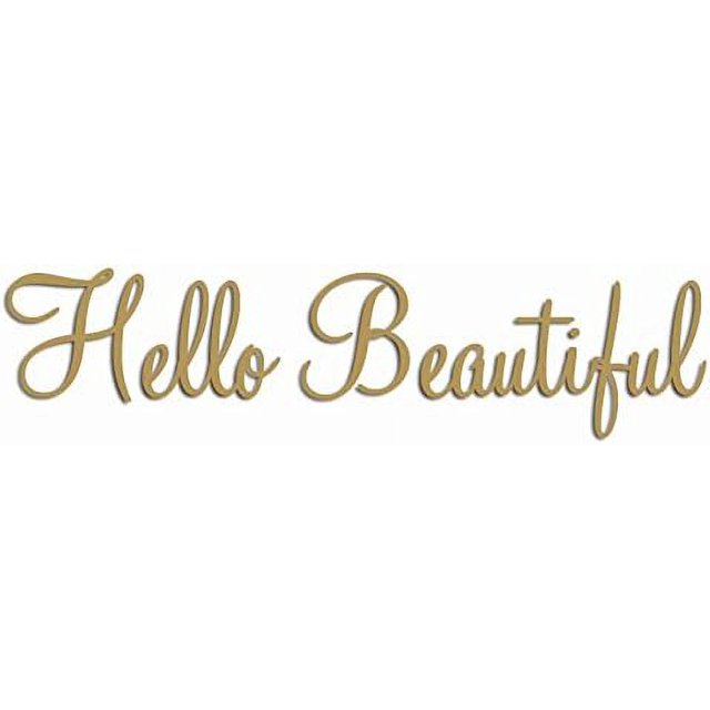 Hello Beautiful Wall Decal Inspirational Quotes Beauty Mirror Stickers