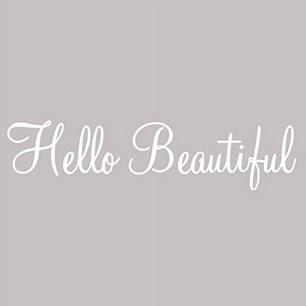 Hello Beautiful Wall Decal Inspirational Quotes Beauty Mirror Stickers