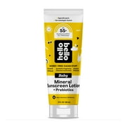 Hello Bello Baby Mineral SPF 55 + Sunscreen Lotion with Prebiotics for Infants, 3.0 fl oz