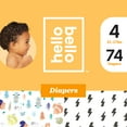 thumbnail image 1 of Hello Bello Club Box Diapers -Bolt Babes & Woodland Animals - Size 4 (74ct), 1 of 2