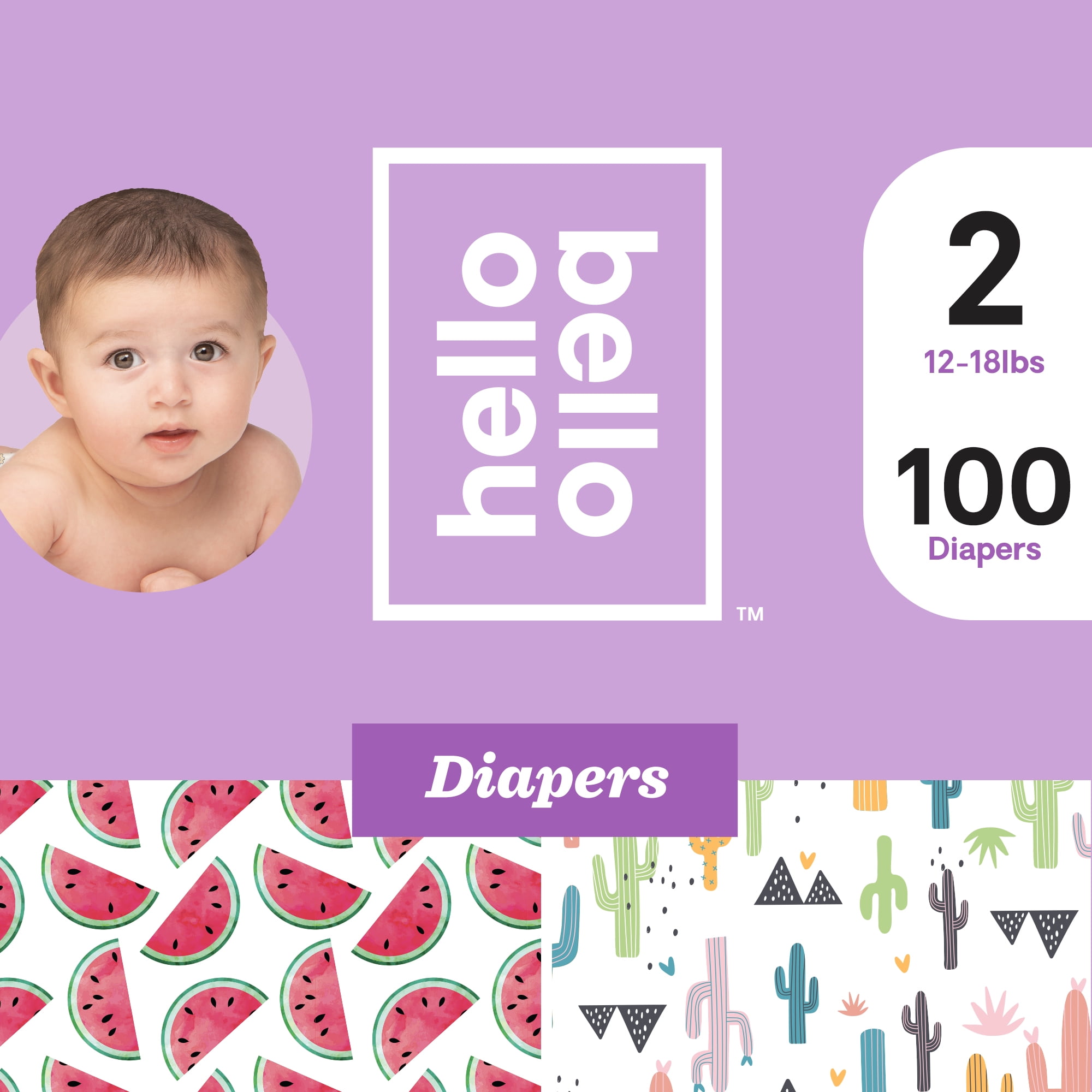 Hello Bello Club Box Diapers - Stuck On You & Watery Melons - Size 2 (100ct)