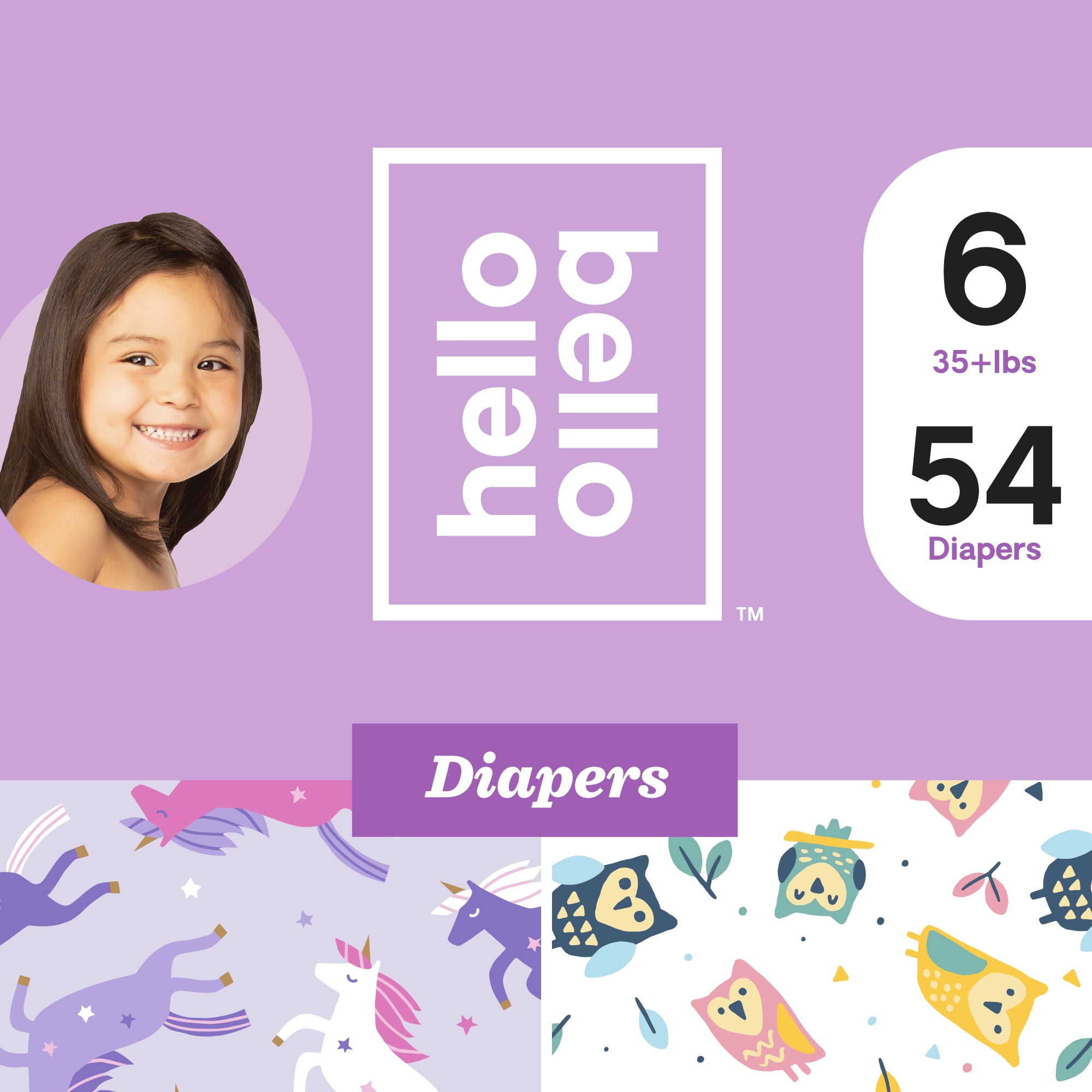 Hello Bello Club Box Diapers -Wild Things & Galacti-Cuties - Size 6 (54ct)