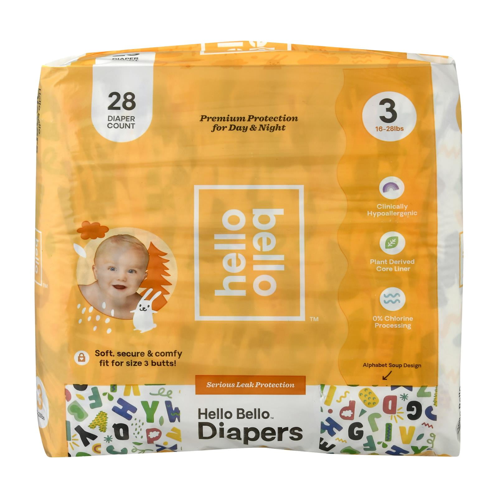 Hello Bello Diaper Alph Sp Size 3 16/28lb 27 Ct