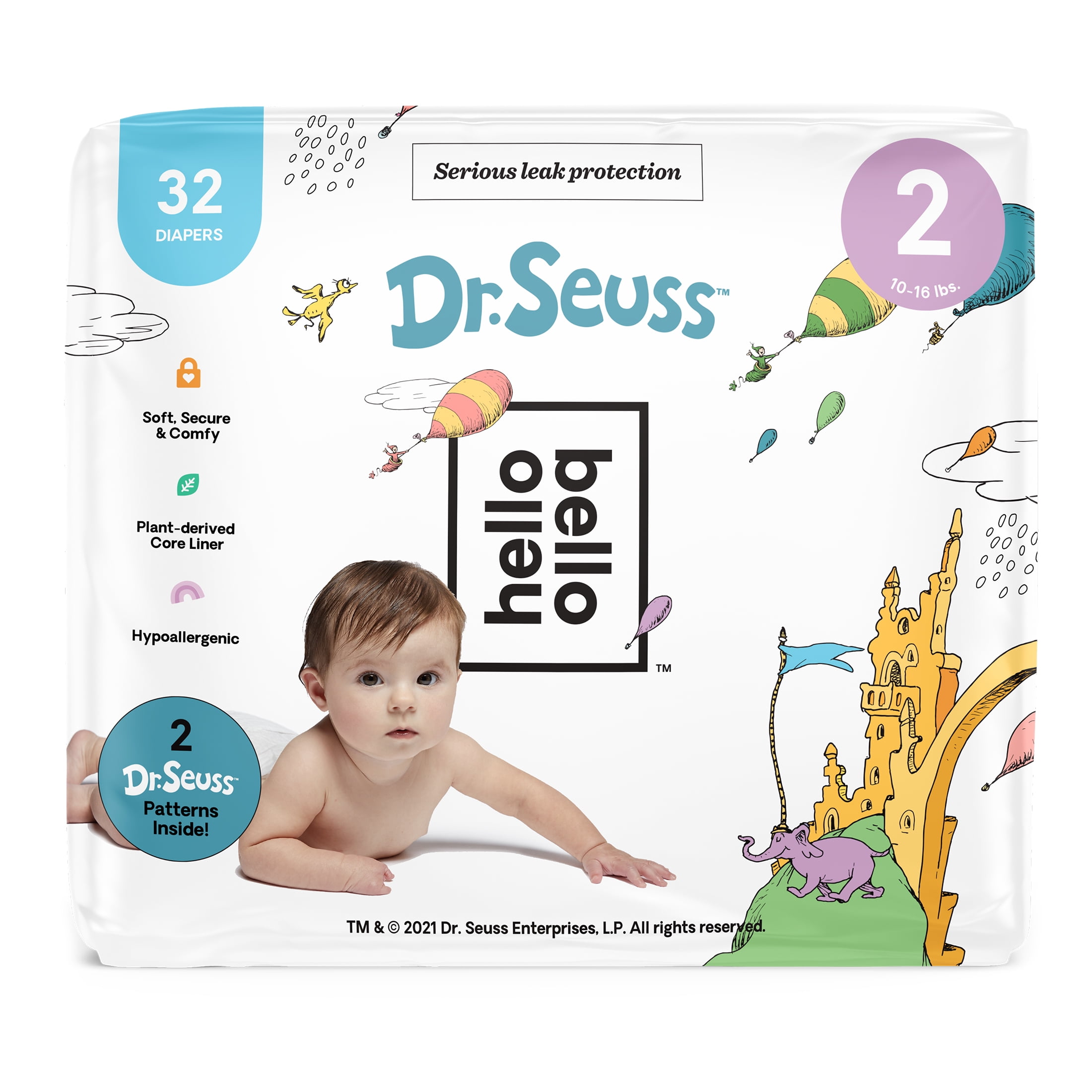 Hello Bello Diapers Dr. Seuss Size 2 (32ct)