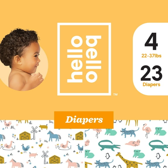 Hello Bello Diapers - Free Range & Animal Crackers - Size 4 (23ct)