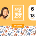thumbnail image 1 of Hello Bello Diapers - Grip & Rip - Size 6 (18ct), 1 of 4