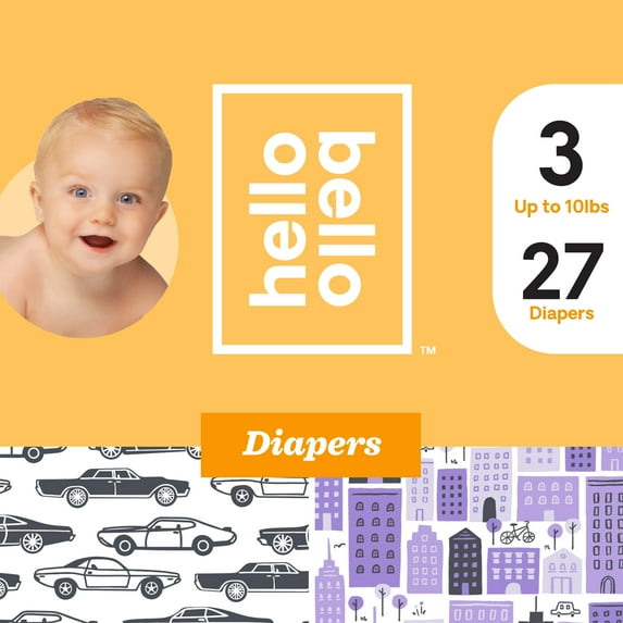 Hello Bello Diapers - Rumble Tumble & Concrete Jungle - Size 3 (27ct)