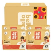 Hello Bello Diapers, Size 2 10-16 lbs Flower Child, 120 Count Value Pack of Premium Disposable Baby Diapers, Hypoallergenic with Soft, Cloth-Like Feel