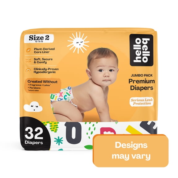 Hello Bello Diapers, Size 2, 32 Count (Select for More Options)
