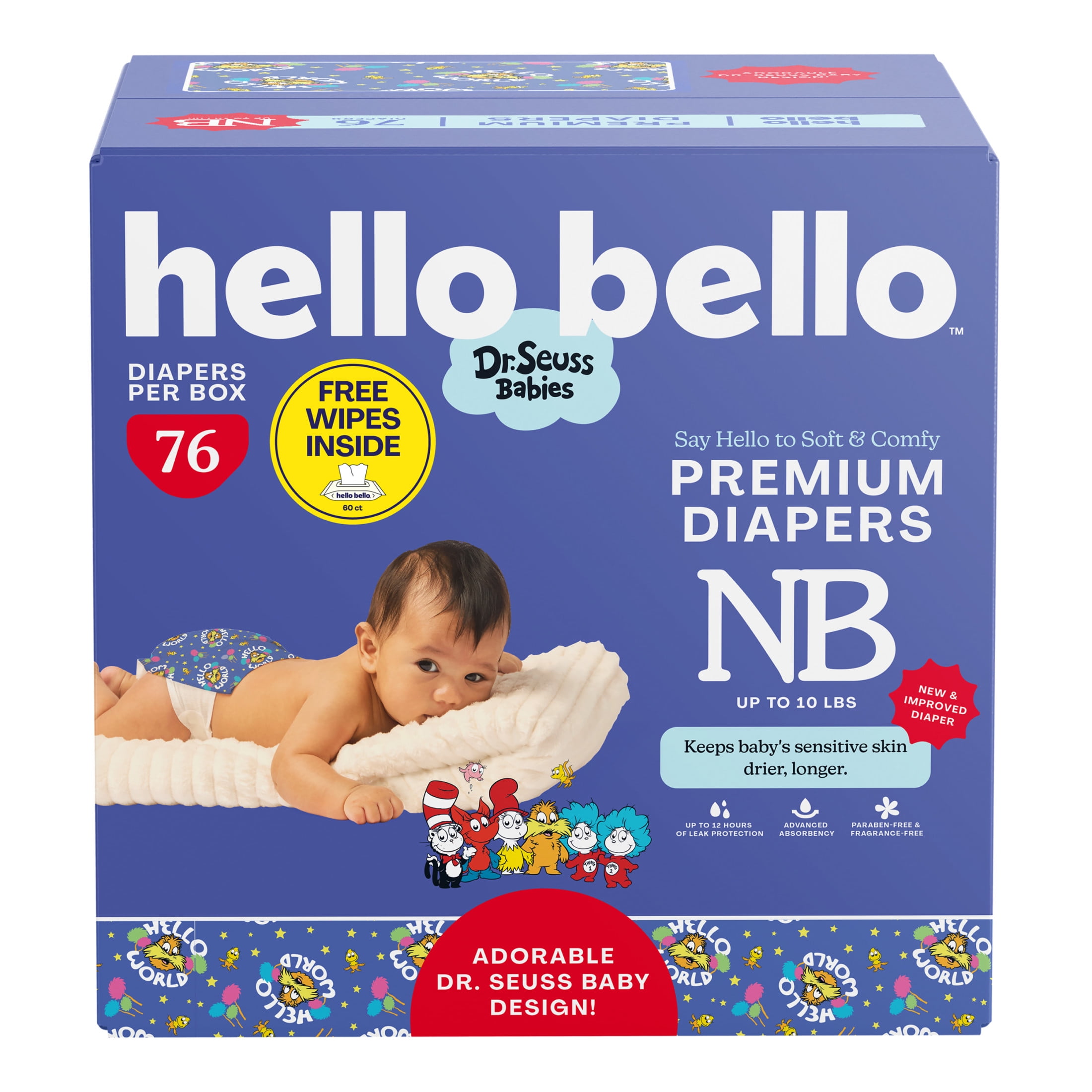 Hello Bello Premium Dr. Seuss Babies Diapers Club Box with Bonus