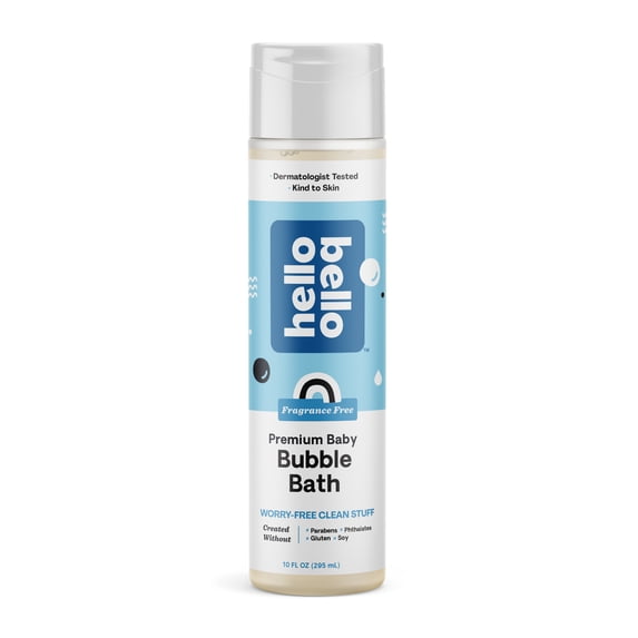 Hello Bello Fragrance Free Bubble Bath, Tear-Free Baby Bath for All Skin Types, 10 fl oz
