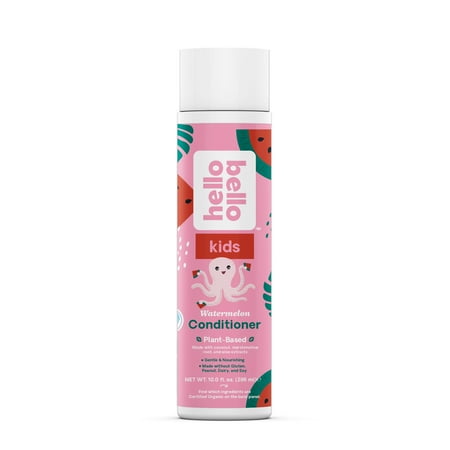 Hello Bello Kid's Conditioner, Gentle Moisturizing Plant-Based Formula, Watermelon Scent, 10 fl oz