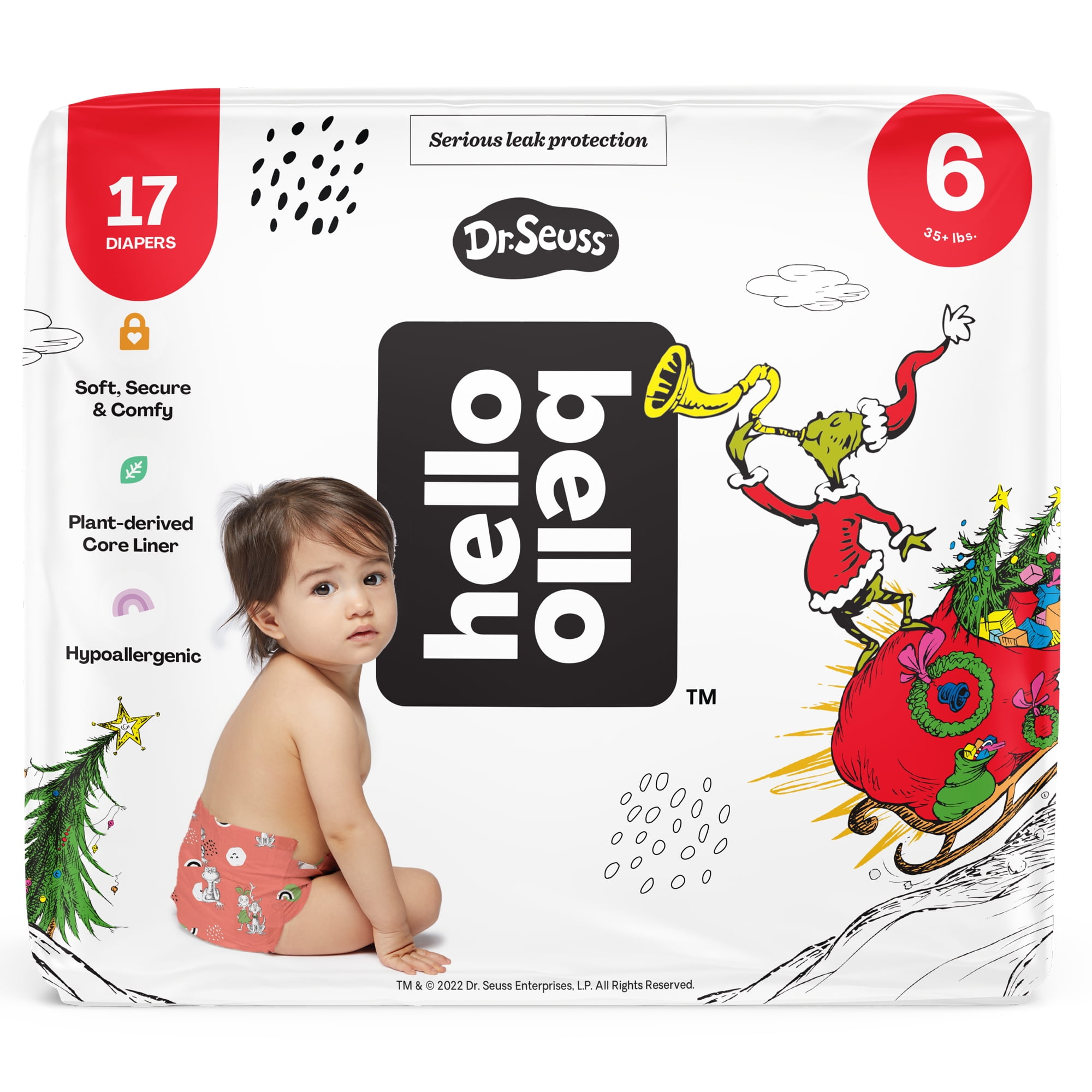 Shop Hello Bello Limited Edition Grinch Holiday Diapers I Size 6, 17