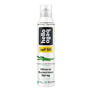Hello Bello Mineral SPF 50 Kids Sunscreen, Reef-Friendly Spray for Kids and Adults, 5.0 fl oz