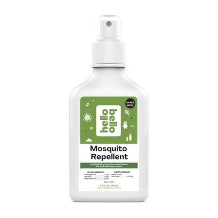Hello Bello Mosquito Repellent, Made with Natural Lemongrass and Peppermint Oils, 6.7 oz