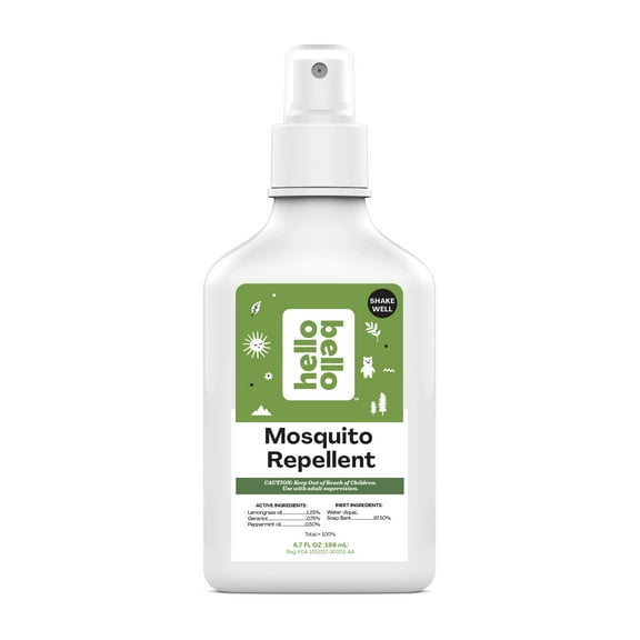 Hello Bello Mosquito Repellent, Made with Natural Lemongrass and Peppermint Oils, 6.7 oz