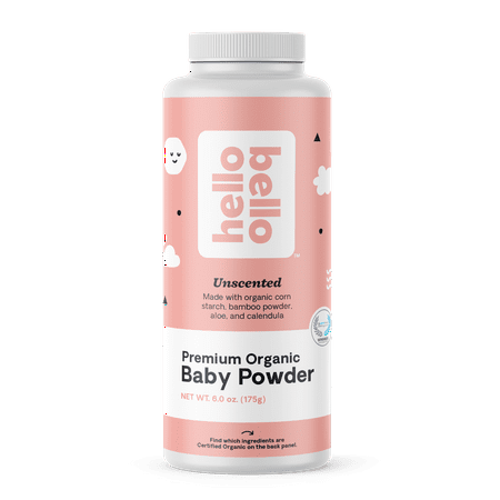 Hello Bello Organic Baby Powder, Talc-Free, 6 oz