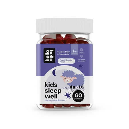 Hello Bello Organic Kids Sleep Well Gummy Vitamin with Melatonin, 60 Count Bottle