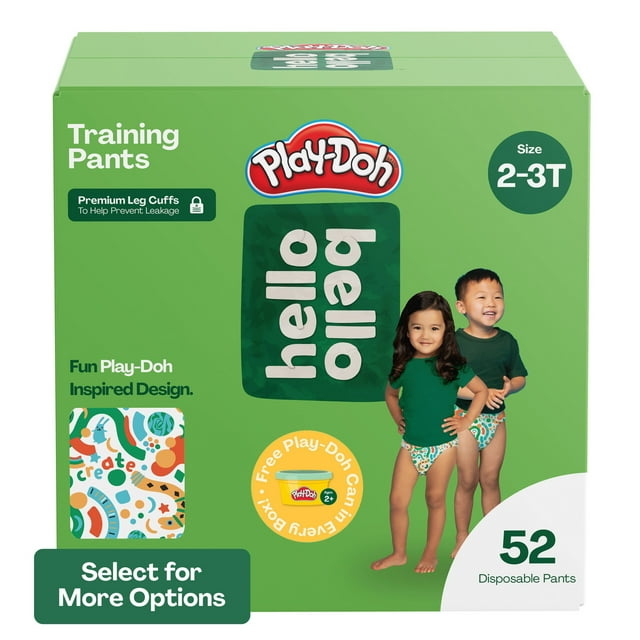 Hello Bello + PlayDoh Toddler Training Pants, Unisex 2T3T 52ct