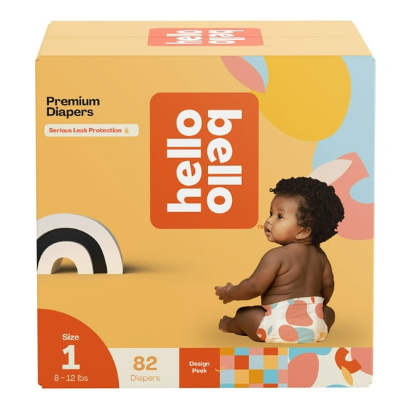 Hello Bello Premium Baby Diapers, Infant Size 1 Honeysuckle 82ct (Select for More Options)
