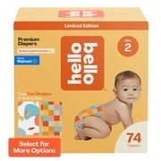 Hello Bello Premium Baby Diapers, Infant Size 2 Honeysuckle 74ct (Select for More Options)