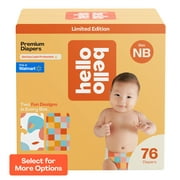 Hello Bello Premium Baby Diapers, Infant Size NB Honeysuckle 76ct(Select for More Options)