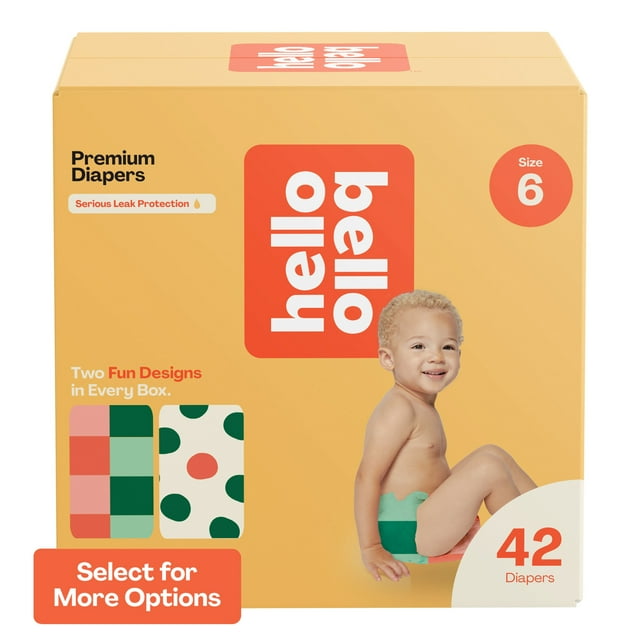 Hello Bello Premium Baby Diapers, Toddler Size 6, 42 Count (Select for