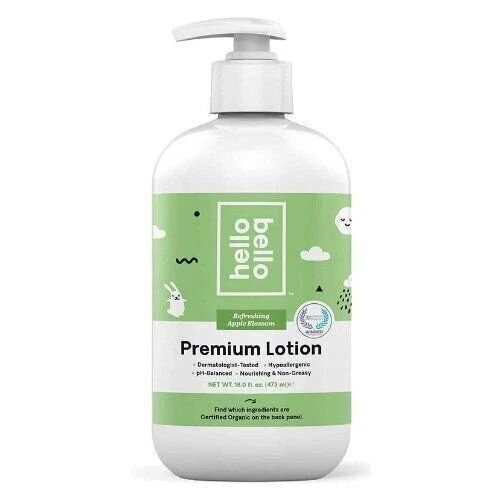 Hello Bello Premium Lotion - Apple Blossom Scent | Plant-Based | 16 Oz