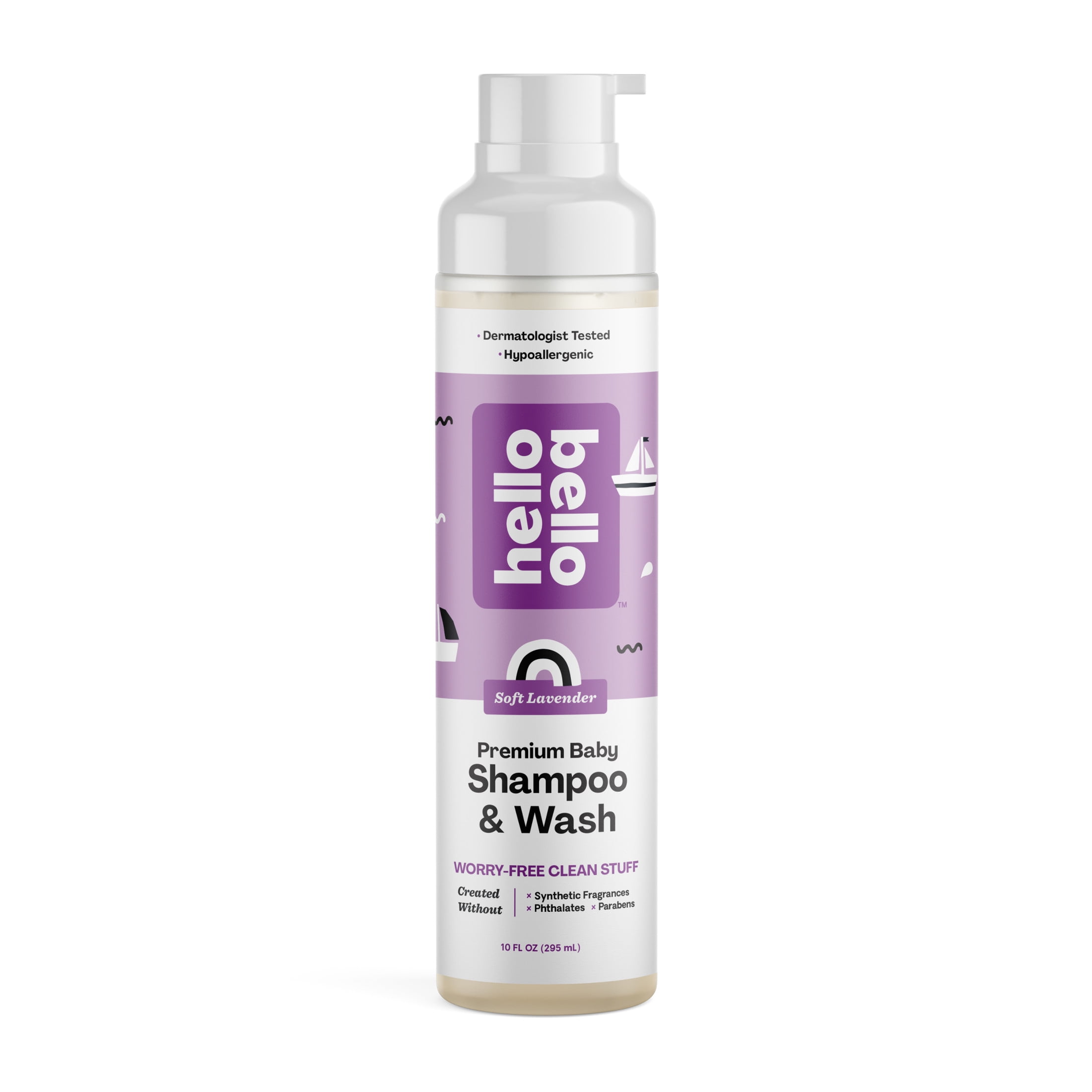 Hello Bello Shampoo & Body Wash for Infants & Children, All Skin Types, Lavender, 10 fl oz