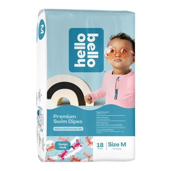 Hello Bello Swim Diapers, Medium (2T/3T) for Toddlers, 18ct Pack (Select for More Options)