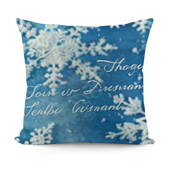 Hello Blue Decorative Throw Pillow Covers, It's Cozy Inside Christmas Porch Outdoor Home Decor, Couch Cushion Case