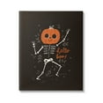 thumbnail image 1 of Hello Boo Halloween Smiling Skeleton Holiday Graphic Art Gallery Wrapped Canvas Print Wall Art, 1 of 7