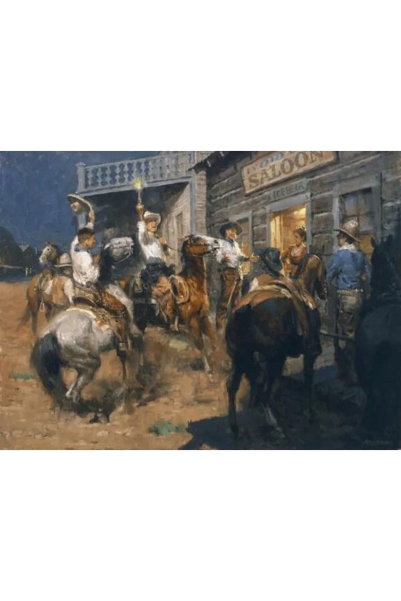 Hello Boys by Andy Thomas - Canvas Open Edition 12x16 - Iconic Western Art - 1 Unit per pack