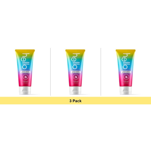 Hello Bubblegum Unicorn Sparkle Toothpaste for Kids, 4.2 oz - 3 Pack