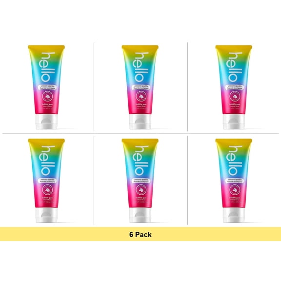 Hello Bubblegum Unicorn Sparkle Toothpaste for Kids, 4.2 oz - 6 Pack