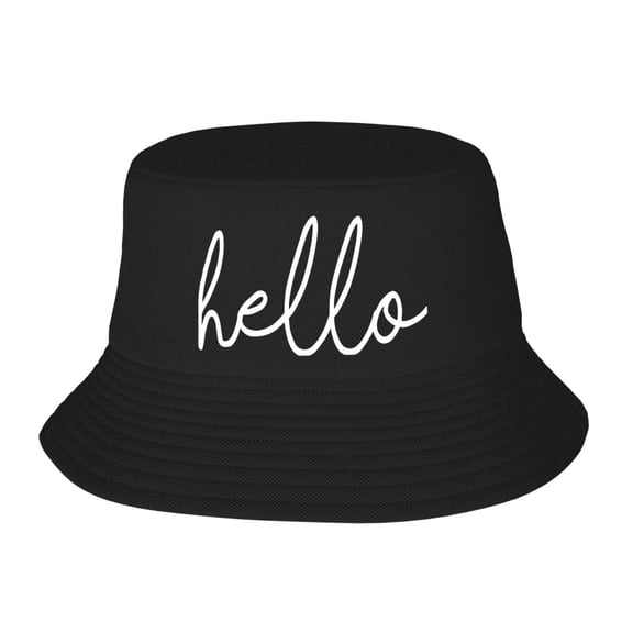 Hello Bucket Hat For Womens And Mens Outdoor Beach Fisherman Hat Sun Hat