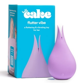 Hello Cake Flutter Vibe Vibrator for Women, Waterproof & Rechargeable Massager Toy with 10 Modes, Purple