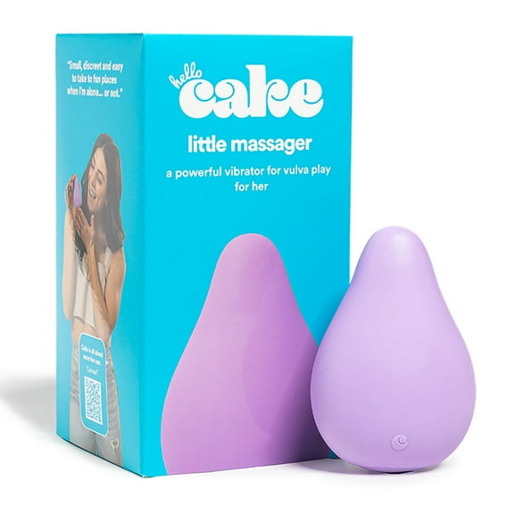 Hello Cake Little Massager Powerful Vibrator for Vulva and Clitoral Play, Lavender, 1 Count