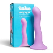 Hello Cake Pretty Big Dil Toy for Men and Women, Waterproof Curved Dildo for Vaginal or Backside Play, Purple