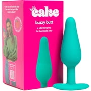 Hello Cake Buzzy Plug Vibrator for Men and Women, Waterproof & Rechargeable Backside Play Toy with 10 Modes, Teal