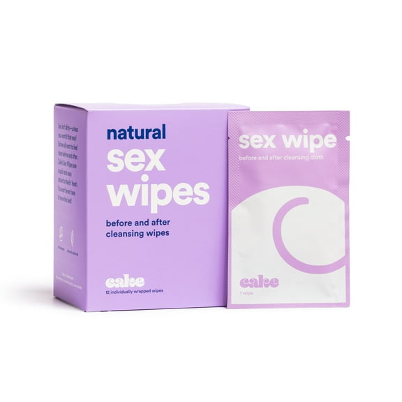 Hello Cake Sex Wipes, Cleansing Wipes for Adults, 12 Count