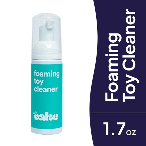 Hello Cake Toy Cleaner, Adult Toy Cleaner with Easy to Use Pump, Gentle Foaming Cleanser, Fragrance-Free, Extend The Life of Toys, 1.7 fl oz