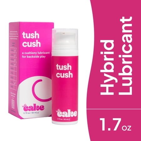 Hello Cake Tush Cush Hybrid Blend Lube, Unflavored Personal Lubricant for Backside Play, 1.7 fl oz